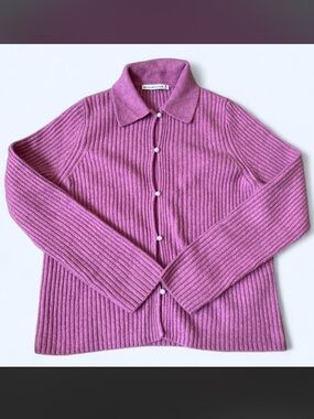 Abercrombie & Fitch purple ribbed sweater